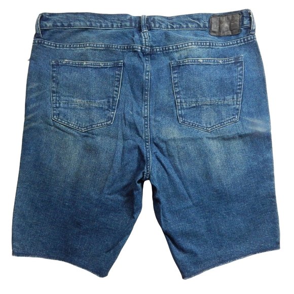 PacSun Womens Skinny Cut Off Ribbed Denim Jean Shorts Medium Indigo Size 38 - Picture 2 of 9